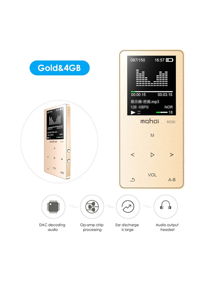 مهدي مشغل موسيقى MP3 صغير محمول طراز M320 M350 ذهبي - Image 4