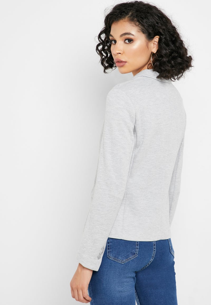 VERO MODA Textured Blazer Grey - Image 2