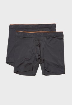 2-Piece Polyester Boxers Black