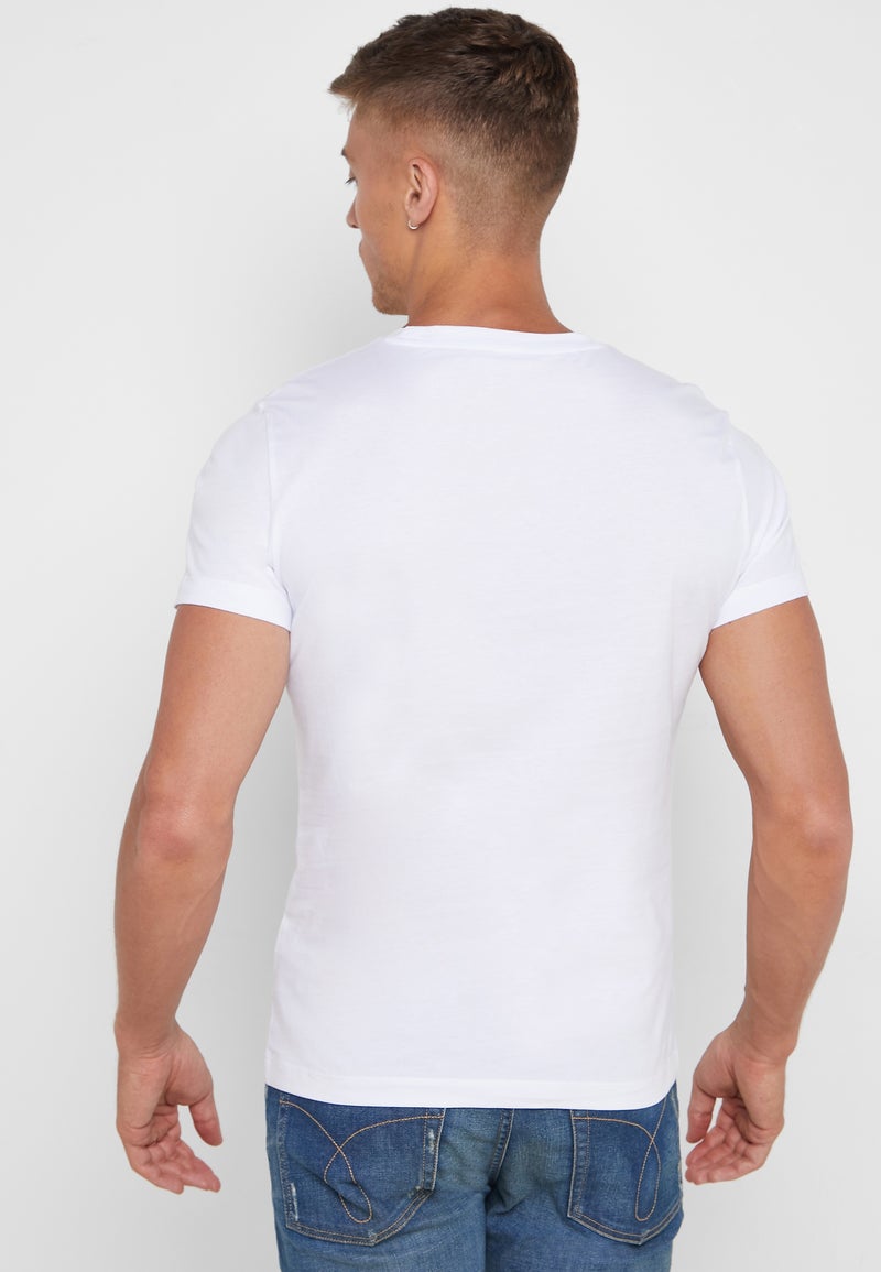 Calvin Klein Jeans - Monogram Box Logo Crew Neck T-Shirt White - Image 1