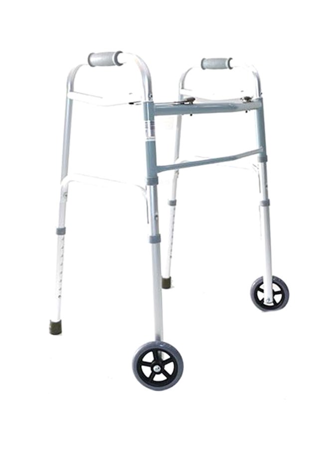 Mobility Aid Equipment With Steel Wheel Walker