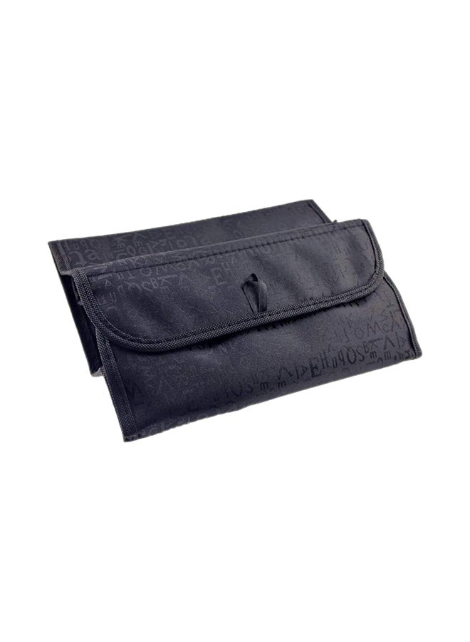 حقيبة تخزين للمكياج ملتفة قابلة للطي ب4 طبقات أسود - Image 3