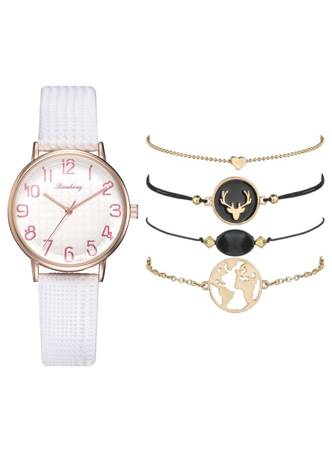 Women's 5-Piece  Analog Watch And Bracelet Set 196 - Image 1