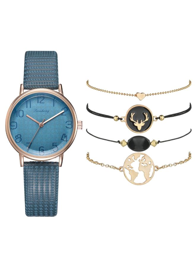 Women's 5-Piece  Analog Watch And Bracelet Set 197 - Image 1