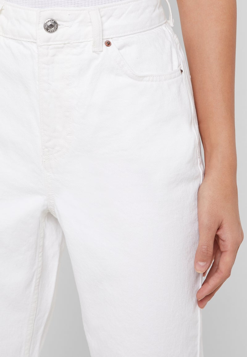 TOPSHOP - Moto Mom Jeans White - Image 1