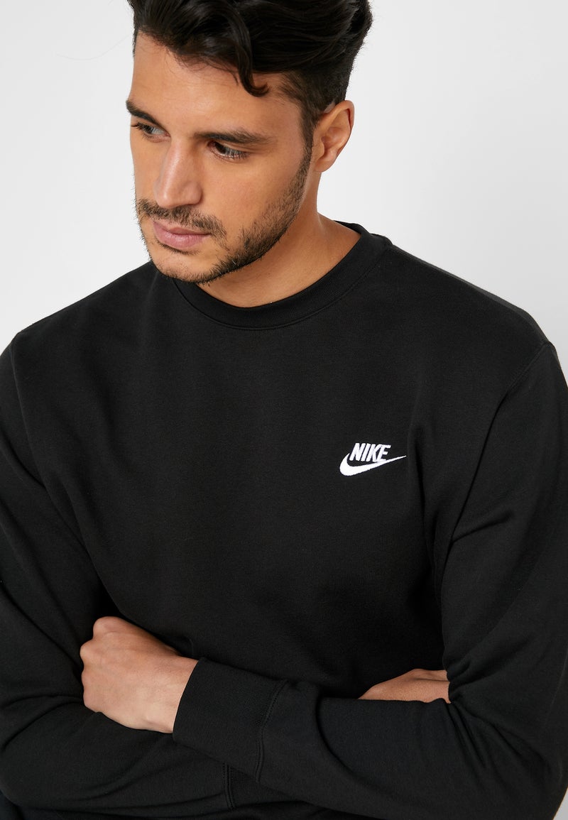نايكي سويتشيرت كلوب أسود  - Image 3