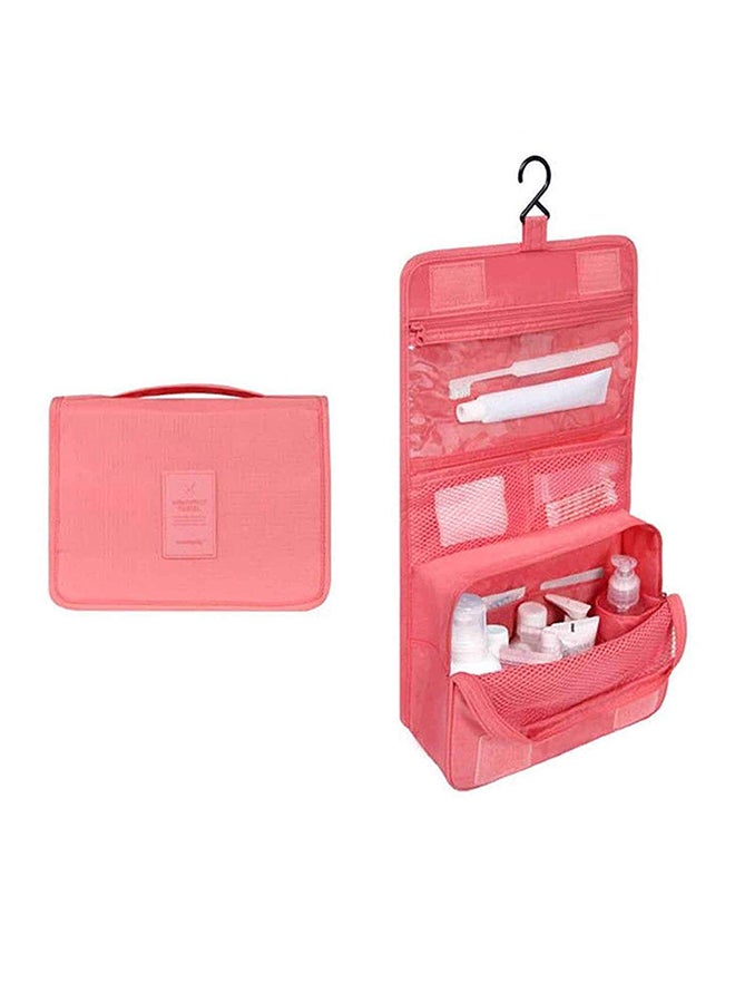 روبيك حقيبة لمستحضرات ولوازم التجميل بتصميم قابل للتعليق وردي خوخي - Image 1