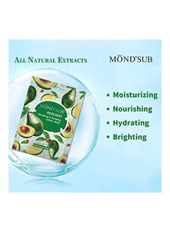 Mond'sub 12-Piece Avocado Nourishing And Tendering Facial Mask Set 20ml  - Image 2