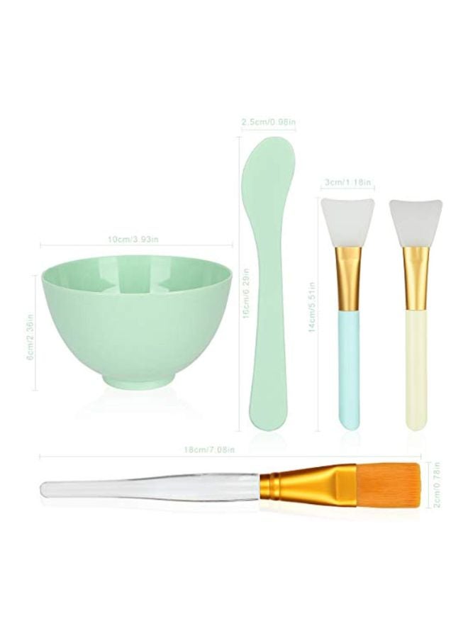 Plazuria Face Mask Mixing Bowl Set Green/White - Image 2