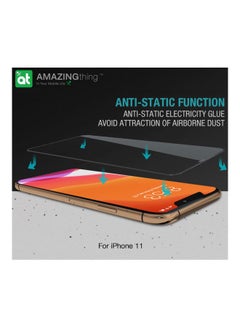 AMAZINGthing iPhone 11/iPhone XR Fully Covered 2.75D Tempered Glass Screen Protector With Built In Dust Filter And Anti Static Glue - Easy Install Quick Installer Align Tray Clear  - Image 3