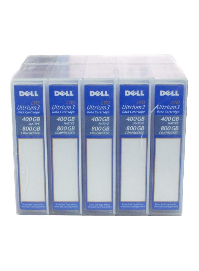 DELL 5-Piece LTO Ultrium3 Data Tape Cartridges Black