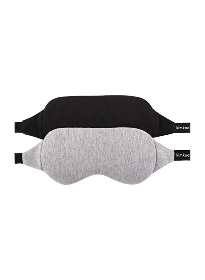 kimkoo 2-Piece Sleeping Eye Mask Black/Grey  - Image 1