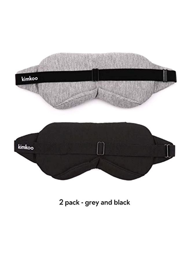 kimkoo 2-Piece Sleeping Eye Mask Black/Grey  - Image 2