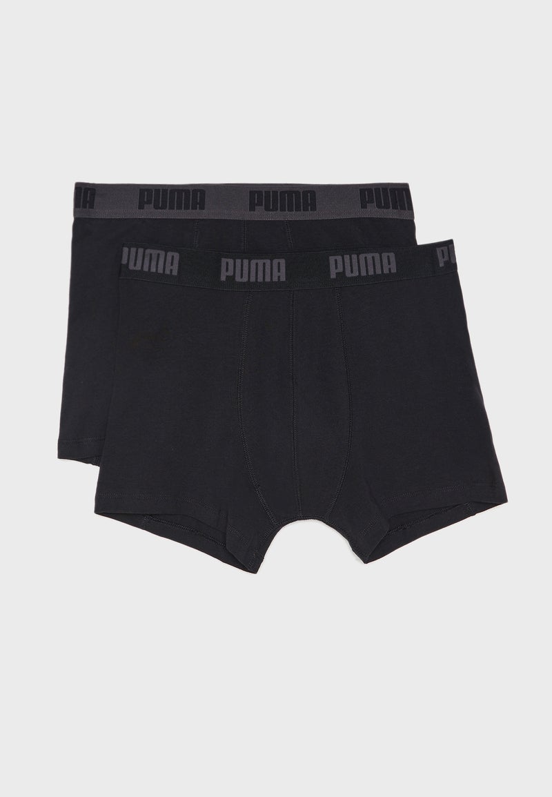 PUMA - Pack Of 2 Cotton Basic Boxers Black - Image 1