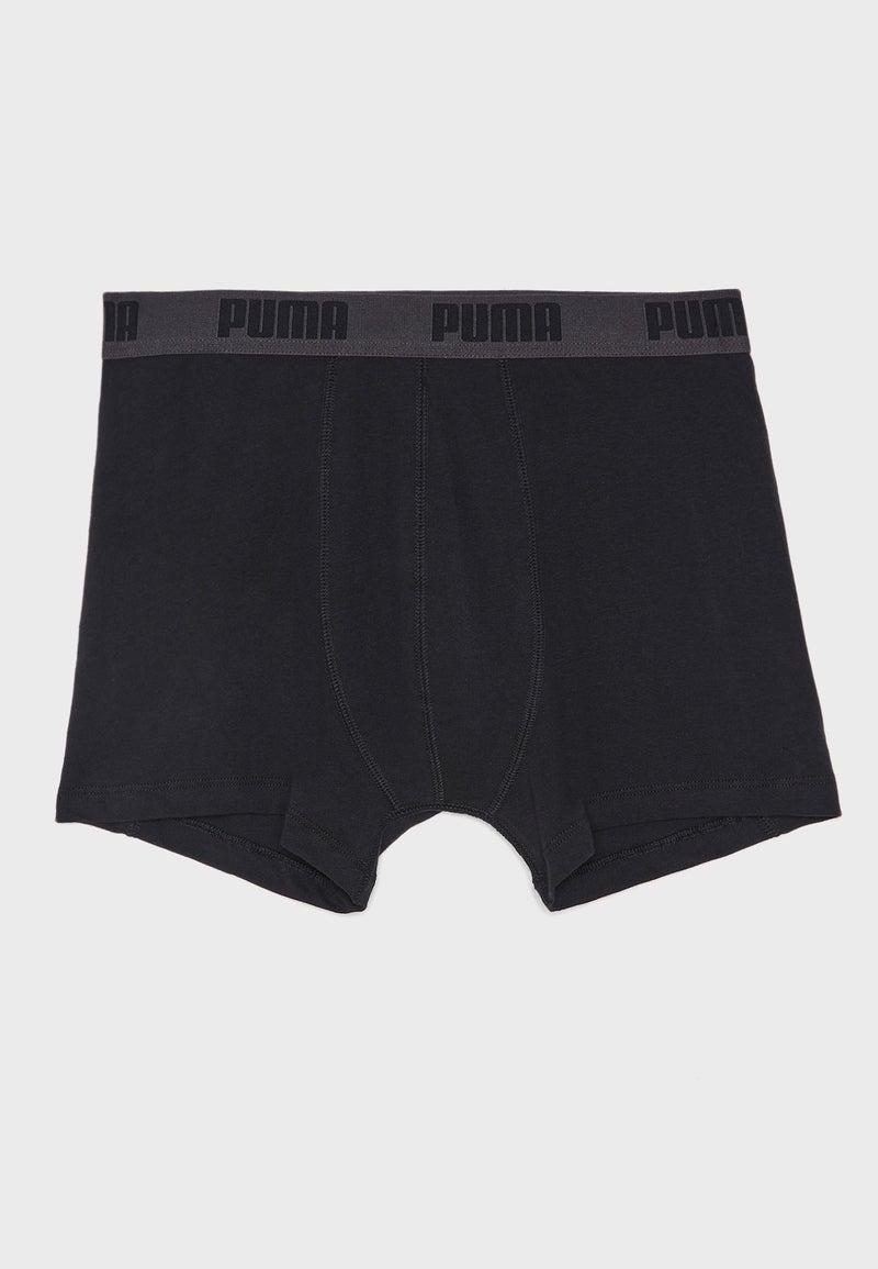 PUMA - Pack Of 2 Cotton Basic Boxers Black - Image 1