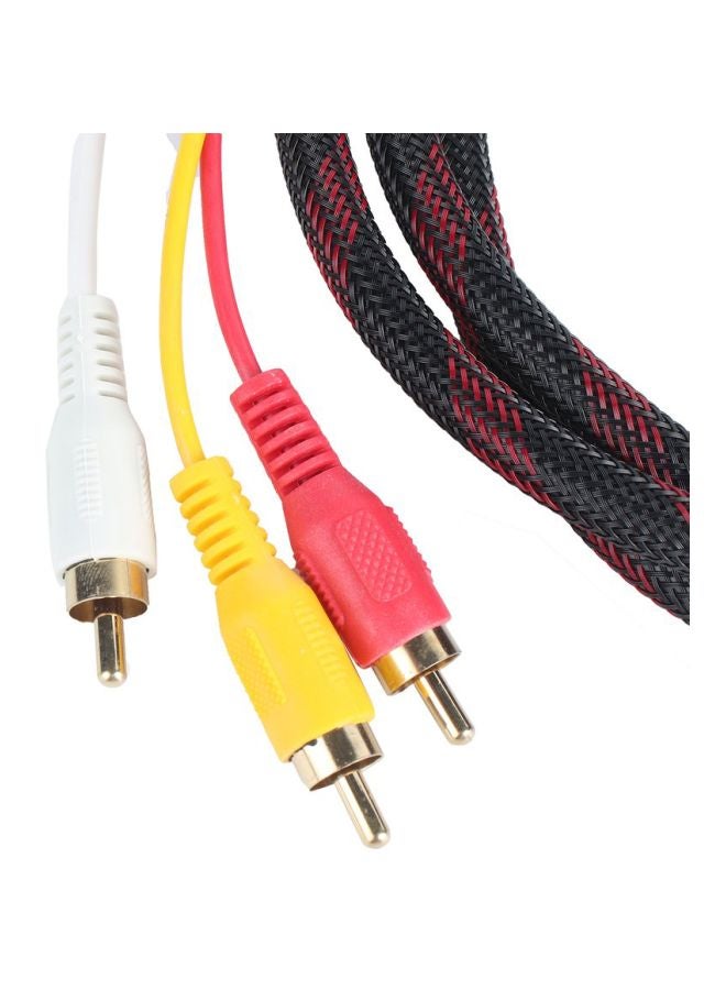 HDMI To 3 RCA Audio Video Cable Black/Red/White  - Image 2