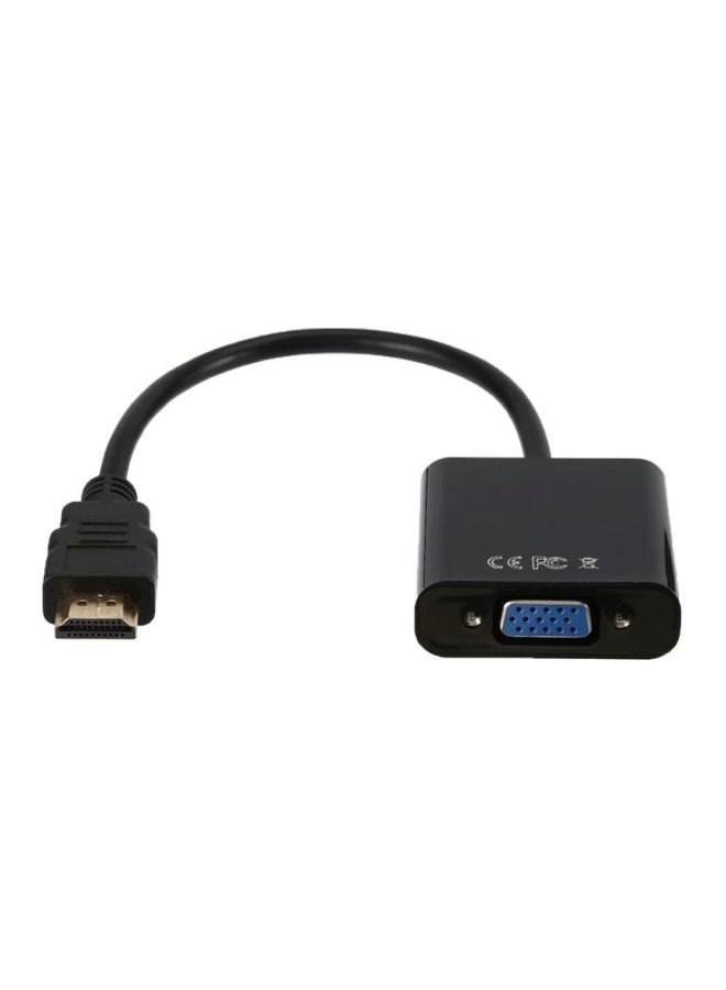 2-Piece HDMI Male To VGA Female Converter Cable With Audio Adapter Black - Image 3
