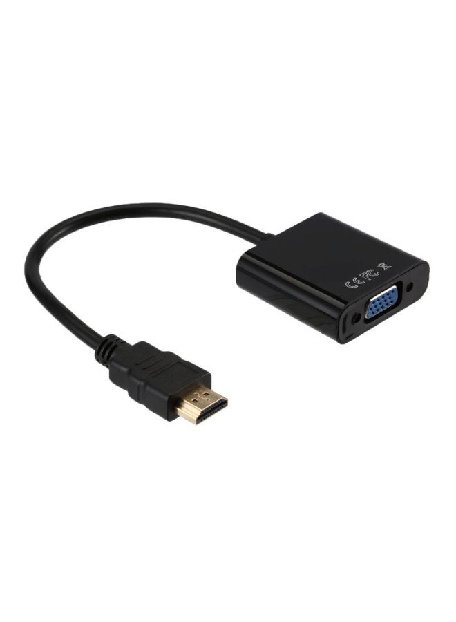 2-Piece HDMI Male To VGA Female Converter Cable With Audio Adapter Black - Image 4