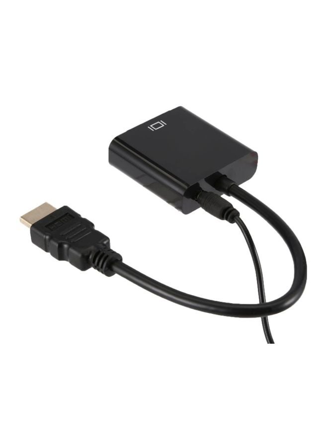 2-Piece HDMI Male To VGA Female Converter Cable With Audio Adapter Black - Image 5