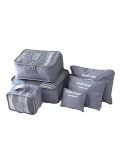 Generic Pack Of 6 Wear Resistant Storage Organizer Grey 
