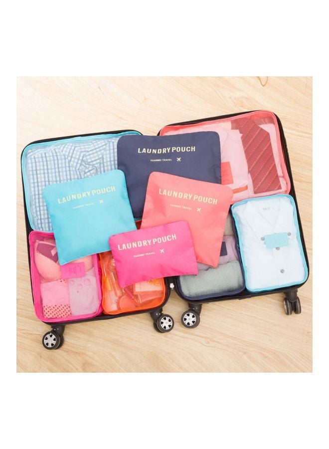 Generic - 6-Piece Travel Organizer Set Wine Red - Image 1