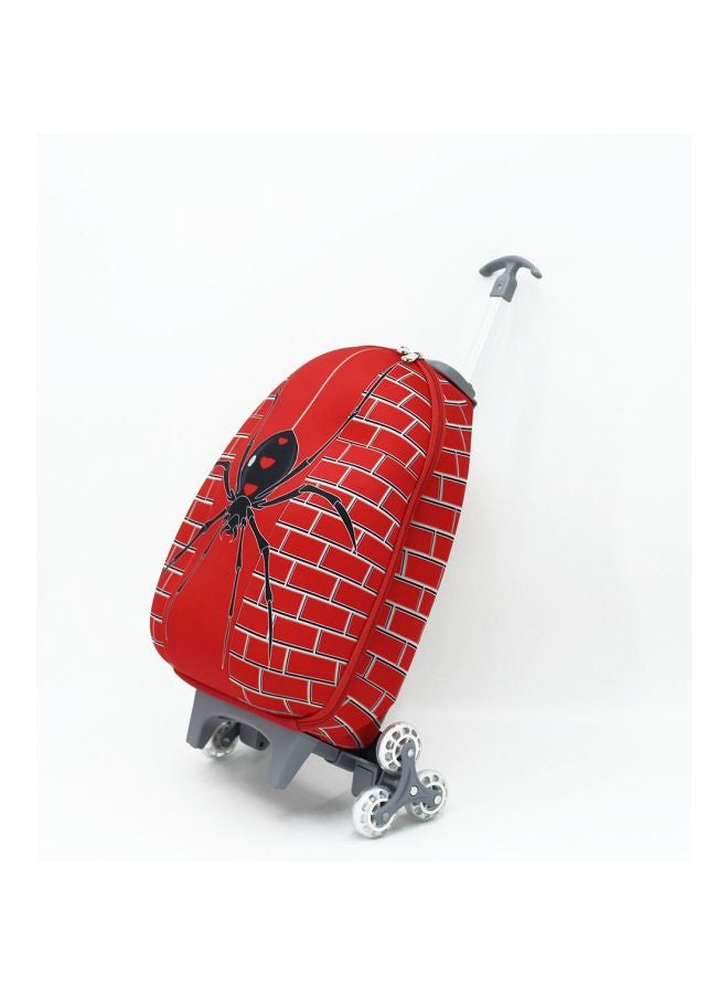 فالوجوشا مجموعة حقيبة ظهر بعجلات بطبعة عنكبوت من 3-قطع أحمر/ أسود/ أبيض - Image 3