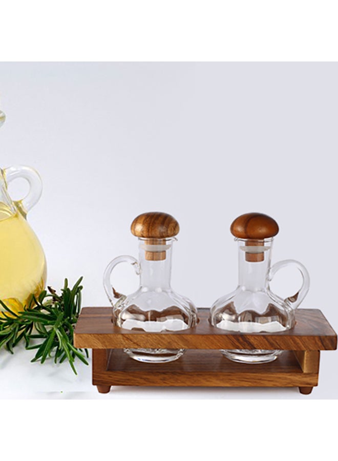 BILLI Wooden Cruet Set Brown/Clear standard - Image 2