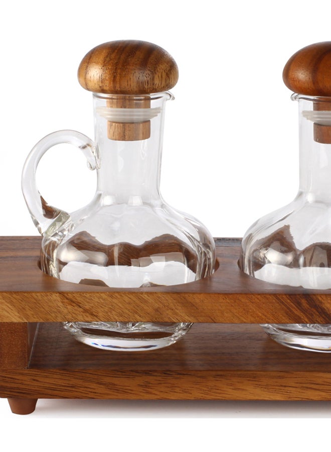 BILLI Wooden Cruet Set Brown/Clear standard - Image 3