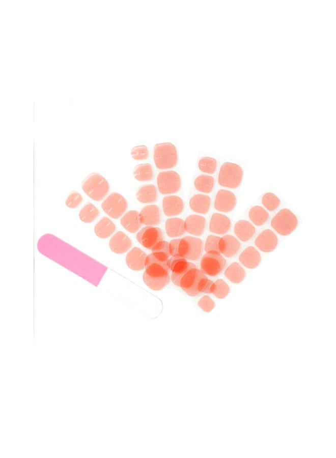 مجموعة ملصقات مزدوجة الجوانب بشريط خلفي لاصق مكونة من 48 قطعة أحمر - Image 1