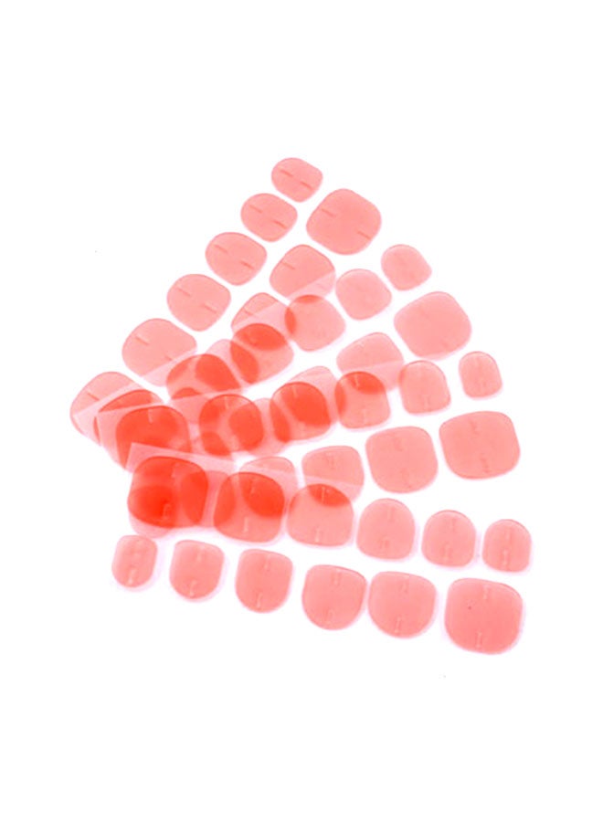 مجموعة ملصقات مزدوجة الجوانب بشريط خلفي لاصق مكونة من 48 قطعة أحمر - Image 4