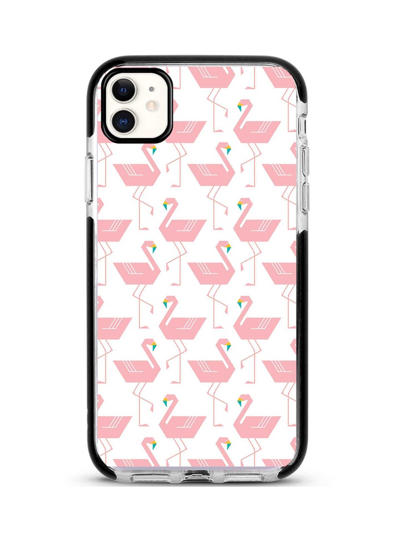 Protective Case Cover For Apple iPhone 11 Feminine Flamingos Full Print
