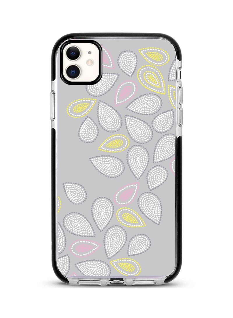 غطاء حماية واق لهاتف أبل آيفون 11 نمط مطبوع بنقشة غرز بارزة بشكل قطرة ماء