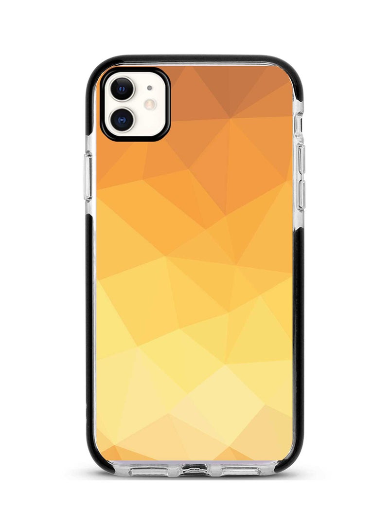 غطاء حماية واق لهاتف أبل آيفون 11 مطبوع بالكامل بنمط شريط ذهبي