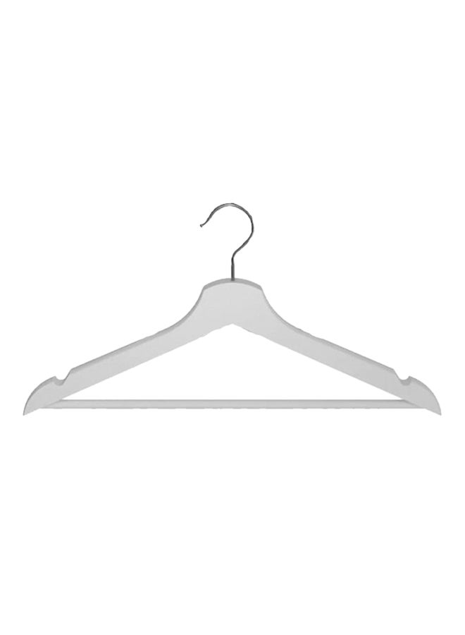 علاقة ملابس على شكل بوميرانغ أبيض 11 x 43سم