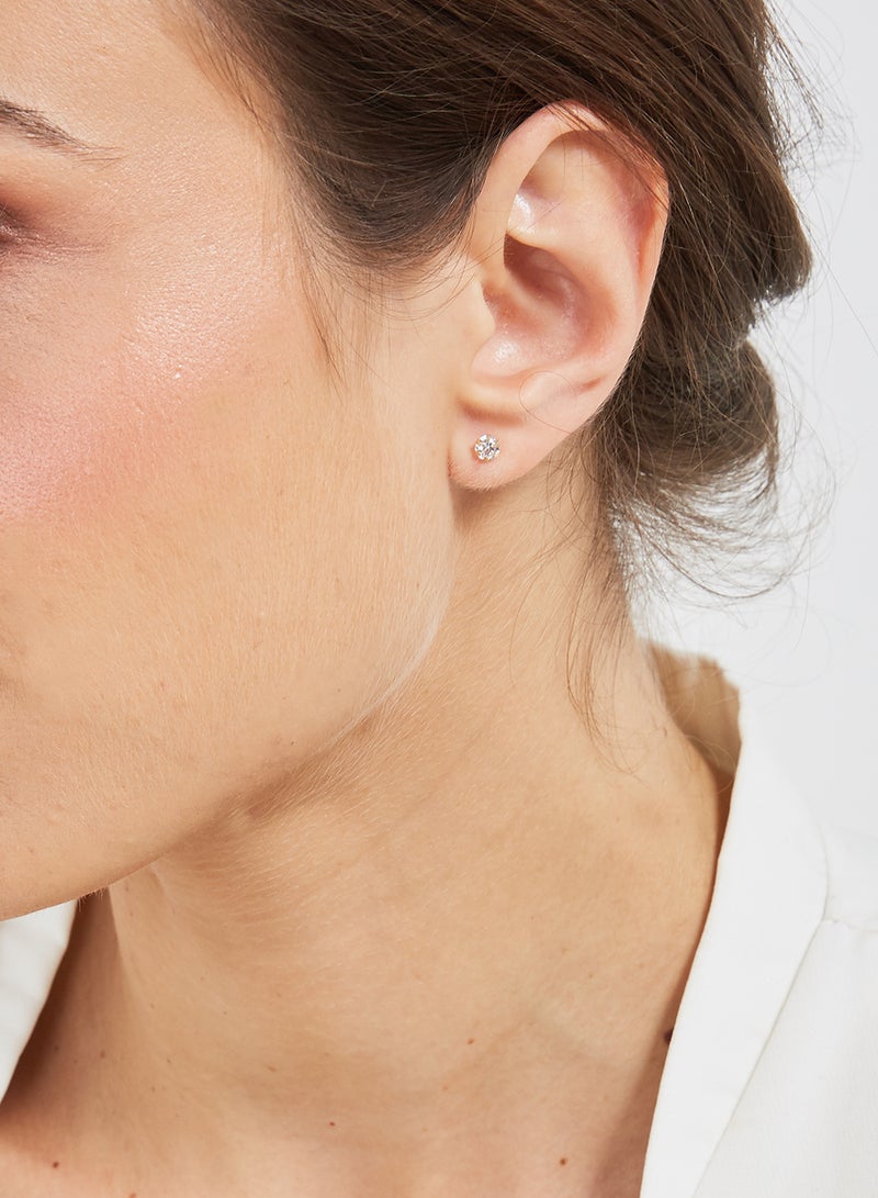 Vera Perla 18 Karat Gold Cubic Zirconia Earrings - Image 3