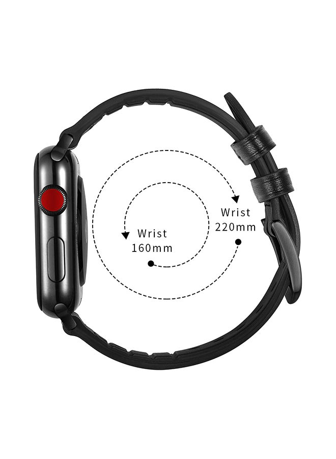 Mifan Official Genuine Leather Smartwatch Band Black - Image 3