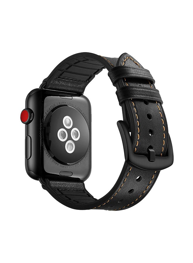 Mifan Official Genuine Leather Smartwatch Band Black - Image 2