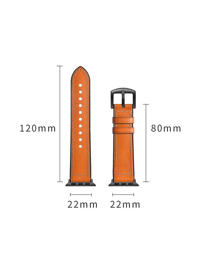 ميفان سوار ساعة ذكية رسمي من الجلد الأصلي بني مائل للصفرة - Image 4
