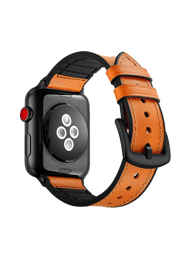 ميفان سوار ساعة ذكية رسمي من الجلد الأصلي بني مائل للصفرة - Image 2