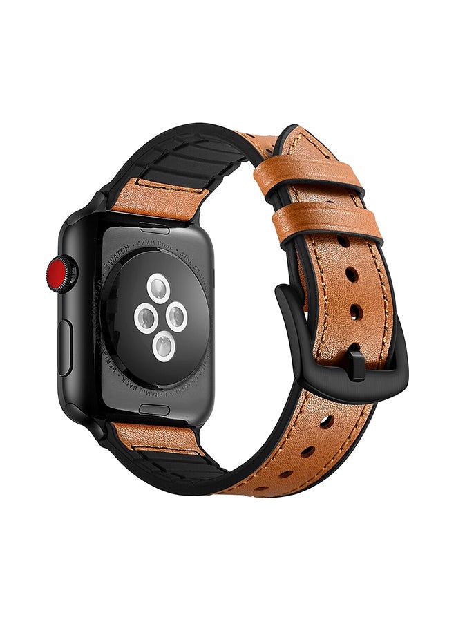 ميفان سوار ساعة ذكية رسمي من الجلد الأصلي بني - Image 3