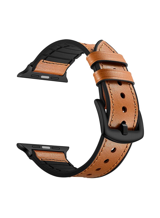 ميفان سوار ساعة ذكية رسمي من الجلد الأصلي بني - Image 2