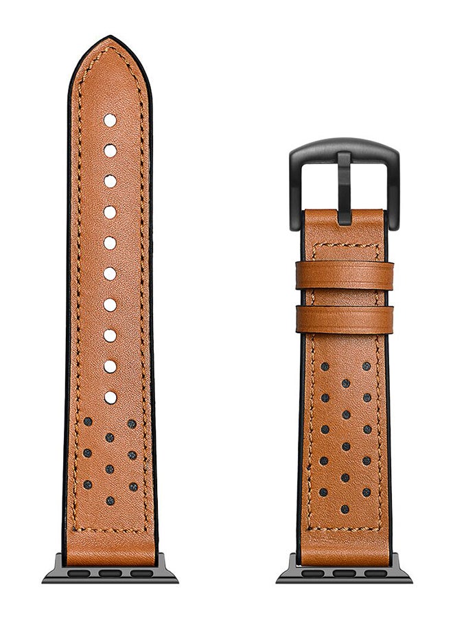 ميفان سوار ساعة ذكية رسمي من الجلد الأصلي بني - Image 5