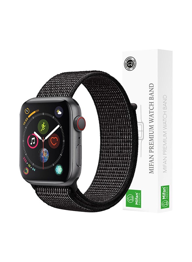 ميفان سوار ساعة ذكية رسمي من الجلد الأصلي أسود عاكس - Image 1