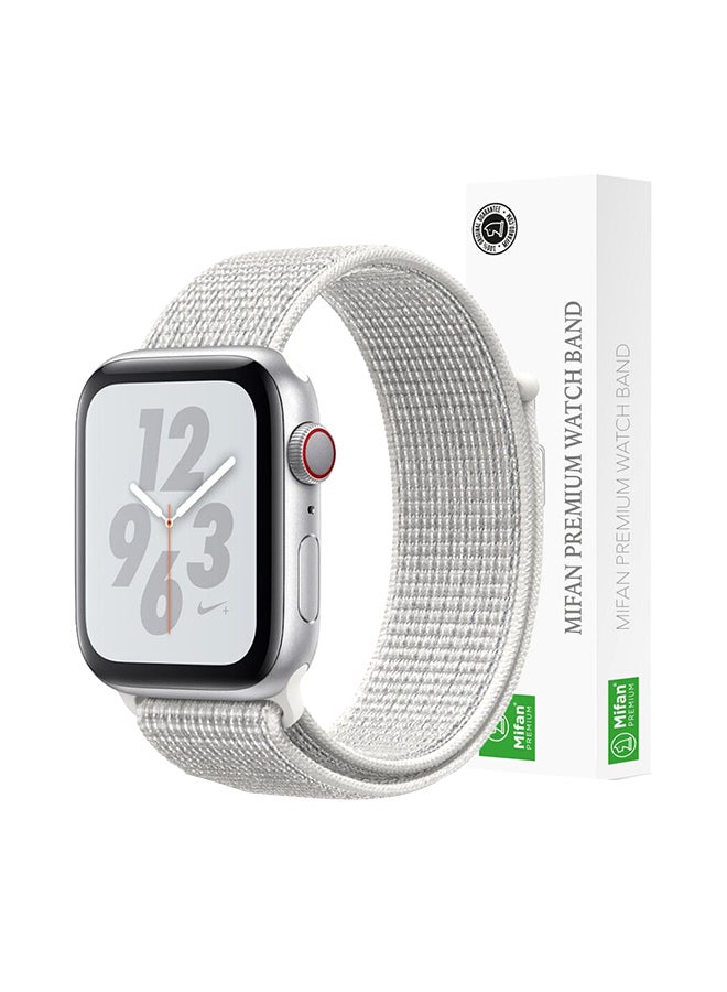 ميفان سوار ساعة ذكية رسمي من الجلد الأصلي أبيض ساميت - Image 1