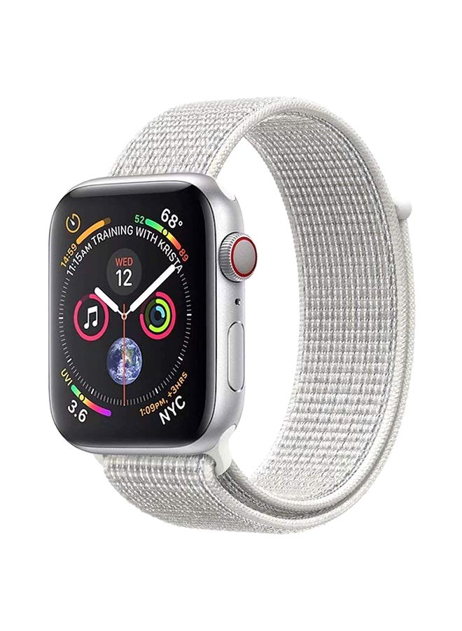 ميفان سوار ساعة ذكية رسمي من الجلد الأصلي أبيض ساميت - Image 2