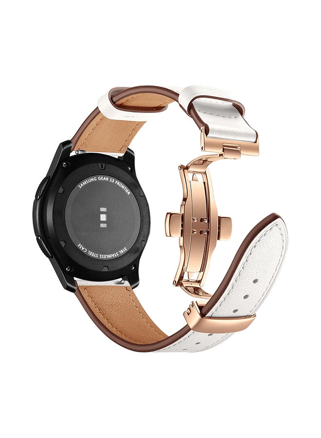 Mifan Leather Replacement Band For Samsung Gear S3 White - Image 2