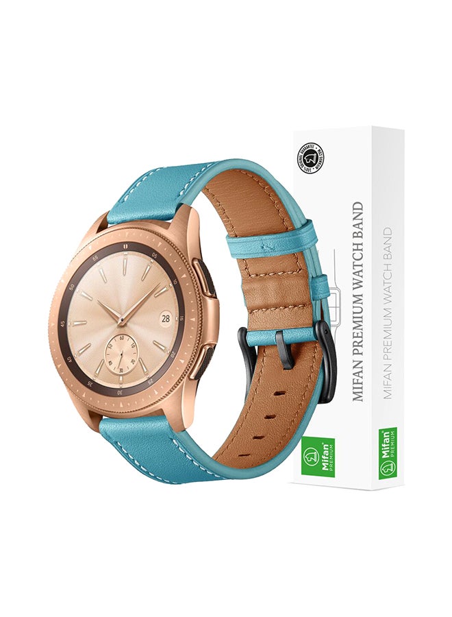 ميفان سوار ساعة ذكية رسمي من الجلد الأصلي أزرق - Image 1