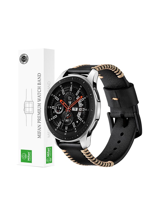 Mifan Official Genuine Leather Smartwatch Band Black - Image 1