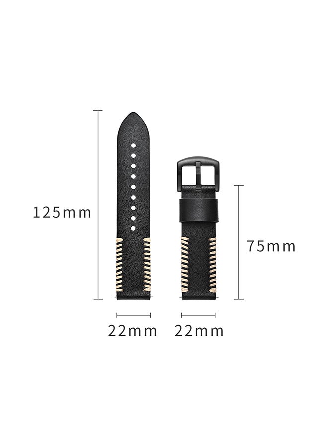 Mifan Official Genuine Leather Smartwatch Band Black - Image 4
