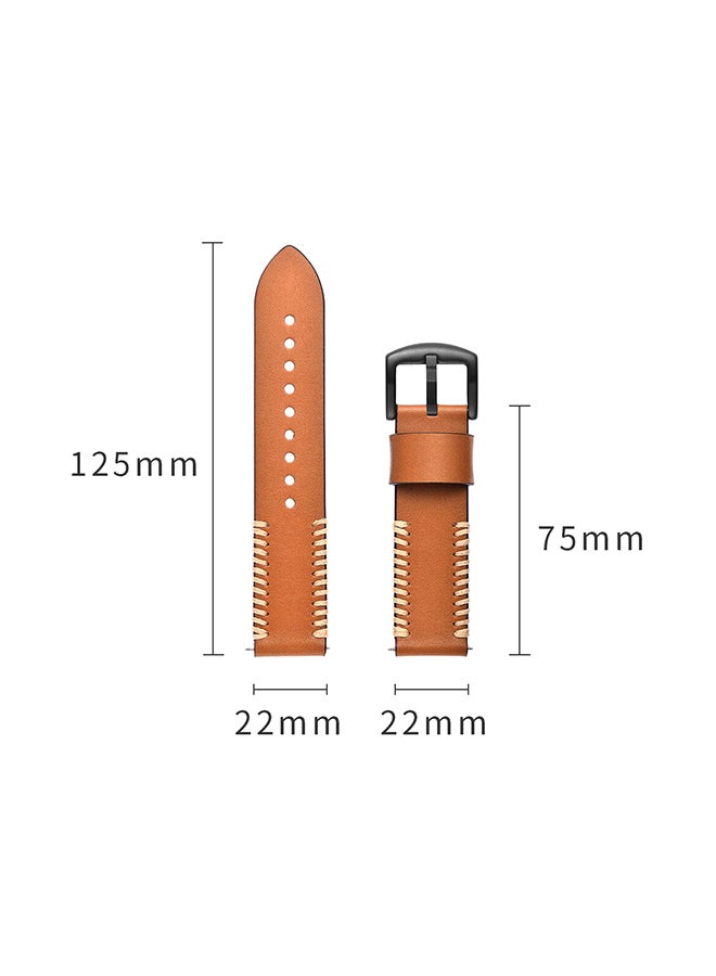 ميفان سوار ساعة ذكية رسمي من الجلد الأصلي بني - Image 4